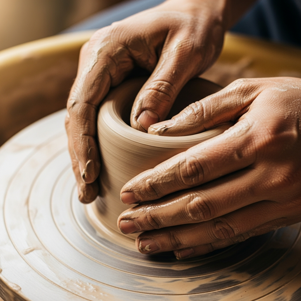 Работа с глиной вблизи