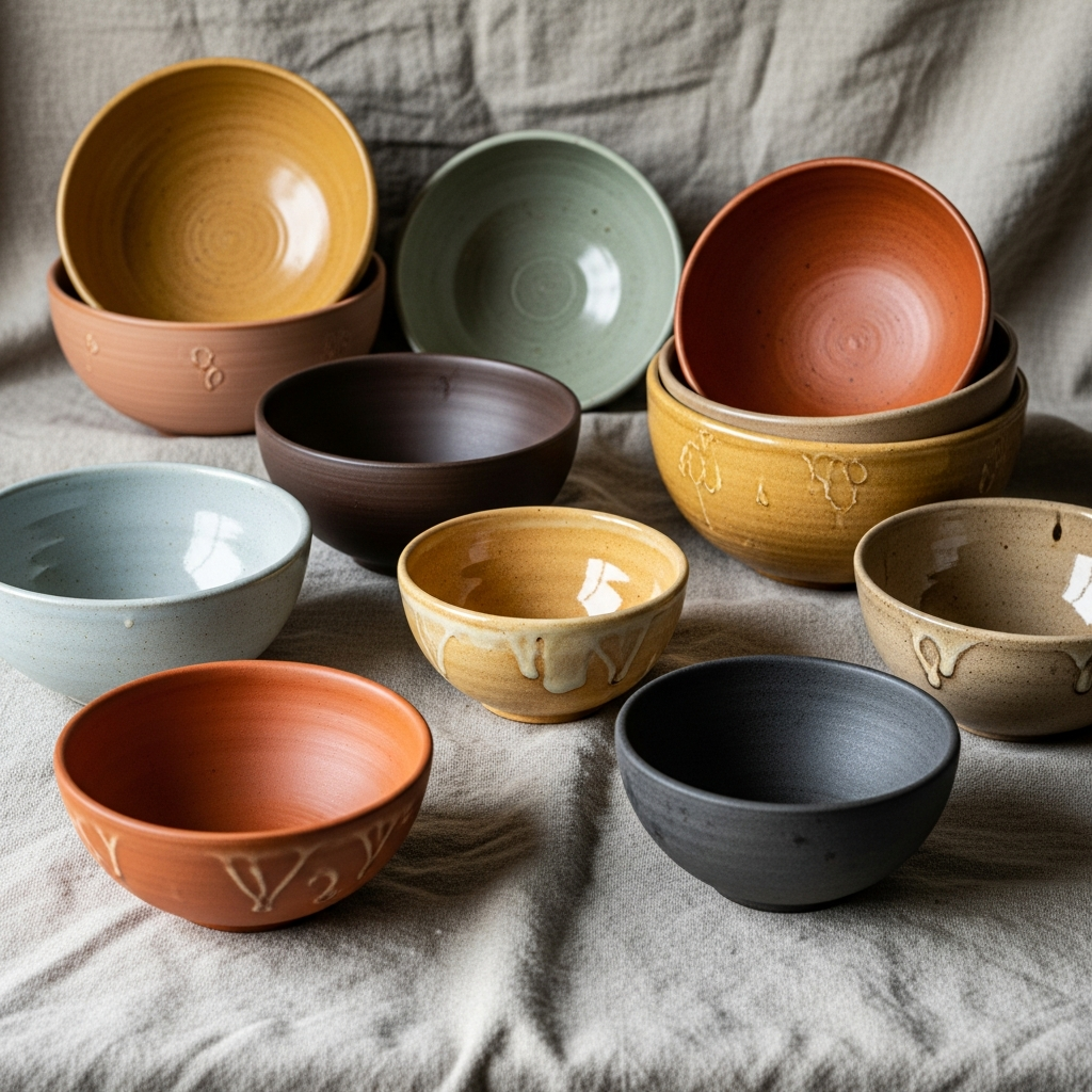 Набор глиняных чаш